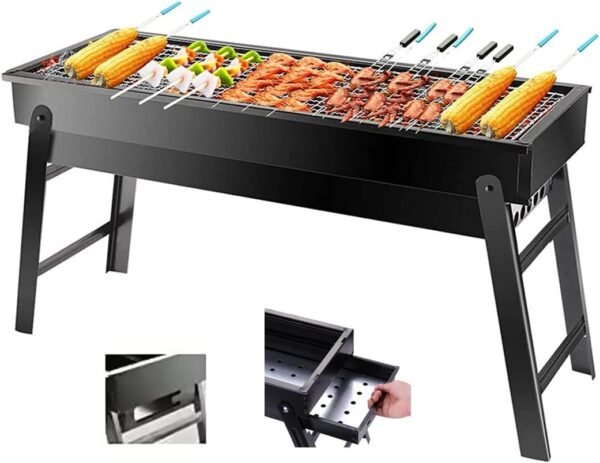 Charcoal Grill,Portable for Barbecue, Folding BBQ Grill, Small for Outdoor Camping Hiking Picnics Traveling 24''x13''x9'' Charcoal Grill,Portable for Barbecue, Folding BBQ Grill, Small for Outdoor Camping Hiking Picnics Traveling 24''x13''x9''