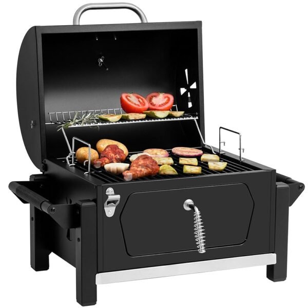 Royal Gourmet CD1519 Portable Charcoal Grill with Warming Rack, Tabletop Charcoal Grill with 303 Sq. In Cooking Area for Outdoor Camping and Picnic Grilling, Black Royal Gourmet CD1519 Portable Charcoal Grill with Warming Rack, Tabletop Charcoal Grill with 303 Sq. In Cooking Area for Outdoor Camping and Picnic Grilling, Black