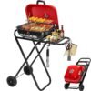 VIVOHOME 18 Inch Portable Charcoal Grill, Foldable Barbecue Grill with Heat-resistant Enamel Coating Lid, Outdoor Charcoal Smoker for Backyard, Camping and Picnics VIVOHOME 18 Inch Portable Charcoal Grill, Foldable Barbecue Grill with Heat-resistant Enamel Coating Lid, Outdoor Charcoal Smoker for Backyard, Camping and Picnics